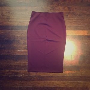 Maroon Pencil Skirt